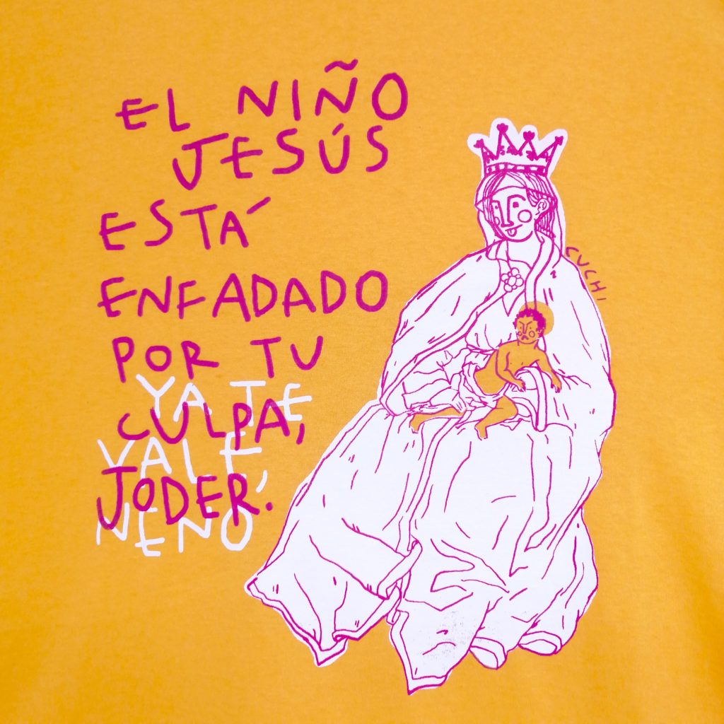 Cuchi Camiseta Niño Jesús Amarilla 2