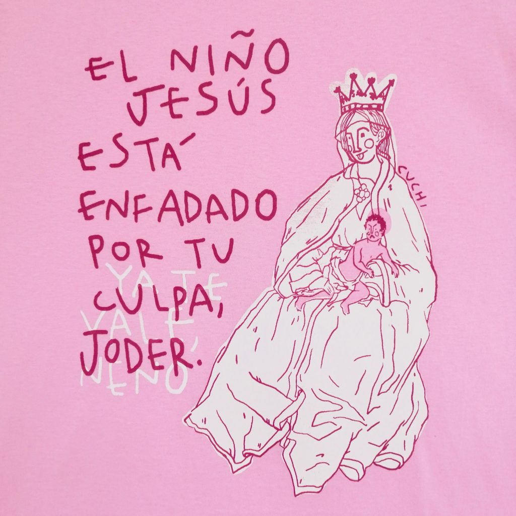 Cuchi Camiseta Niño Jesús Rosa 2
