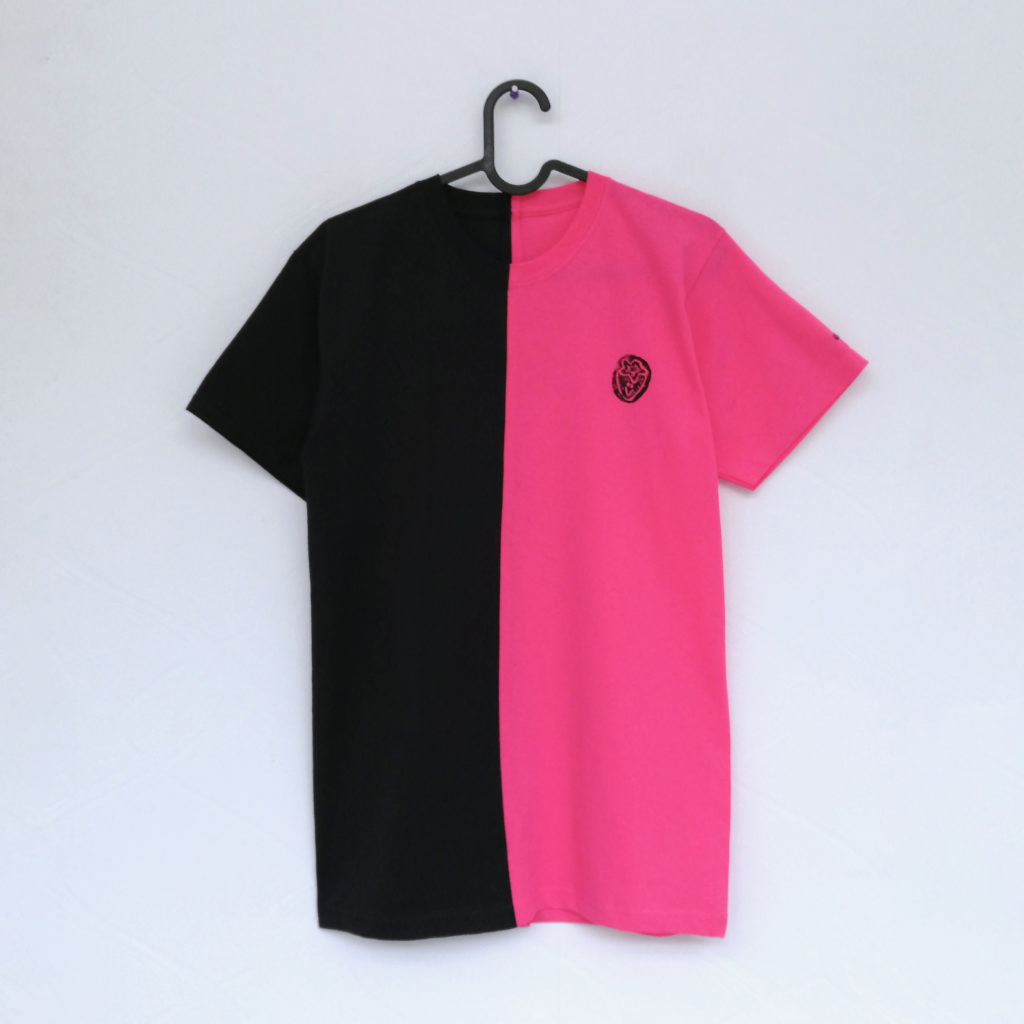 Camiseta Cuchi rosa negro amorodo 1