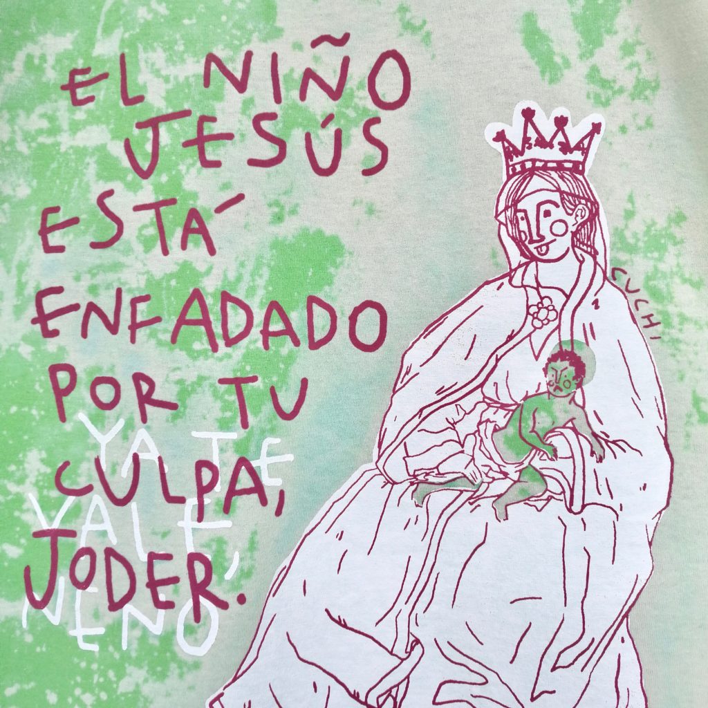 Camiseta Niño Jesús Verde Destinguida Cuchi 3